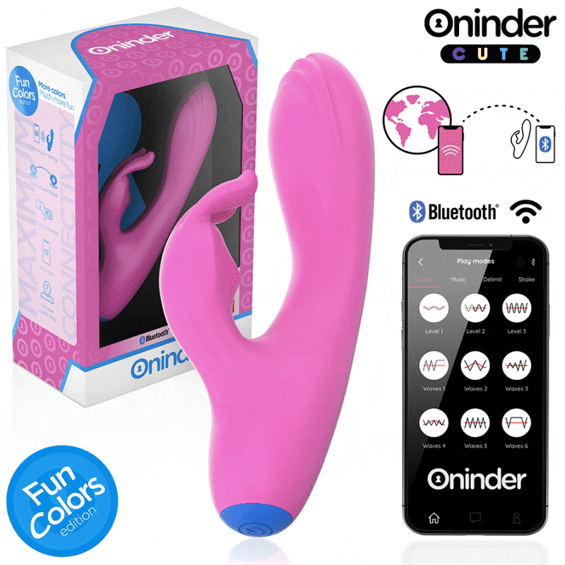 Vibromasseur lapin connecté double stimulation — ONINDER CUTE