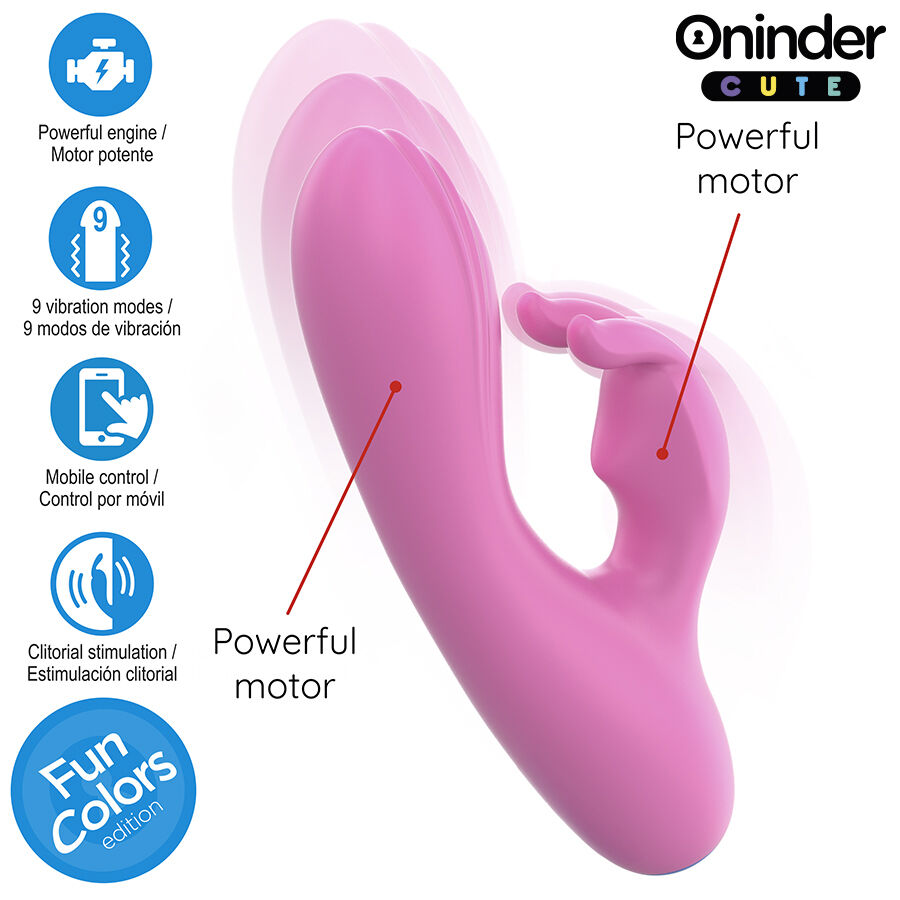 Vibromasseur lapin connecté double stimulation — ONINDER CUTE