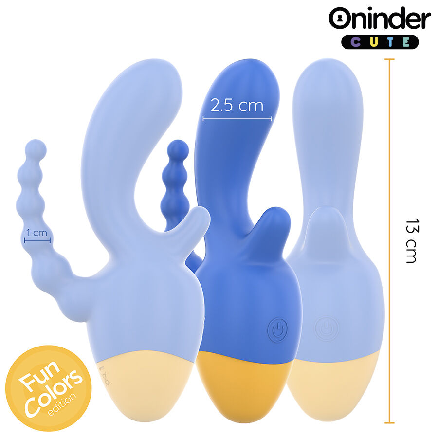 Vibrateur triple Love 3 Some avec stimulateurs clitoridien et anal — ONINDER CUTE