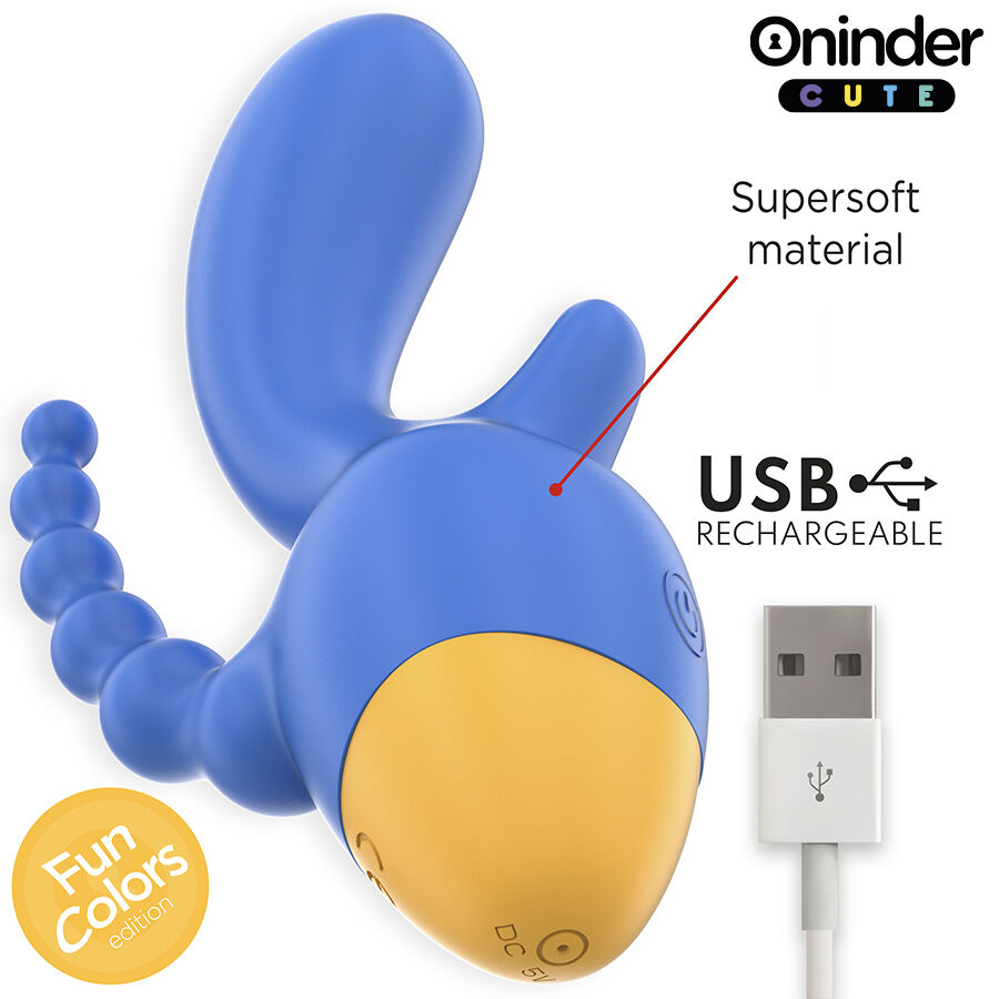 Vibrateur triple Love 3 Some avec stimulateurs clitoridien et anal — ONINDER CUTE