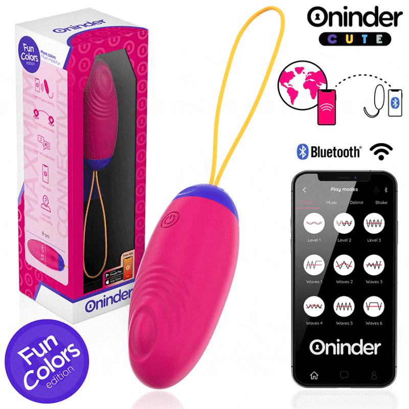 Œuf vibrant et tapotant en silicone avec application — ONINDER CUTE