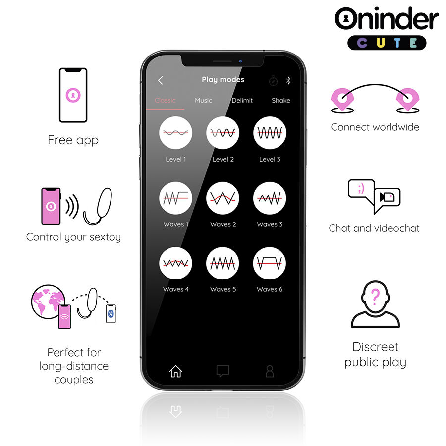 Œuf vibrant rotatif 360° connecté — ONINDER CUTE