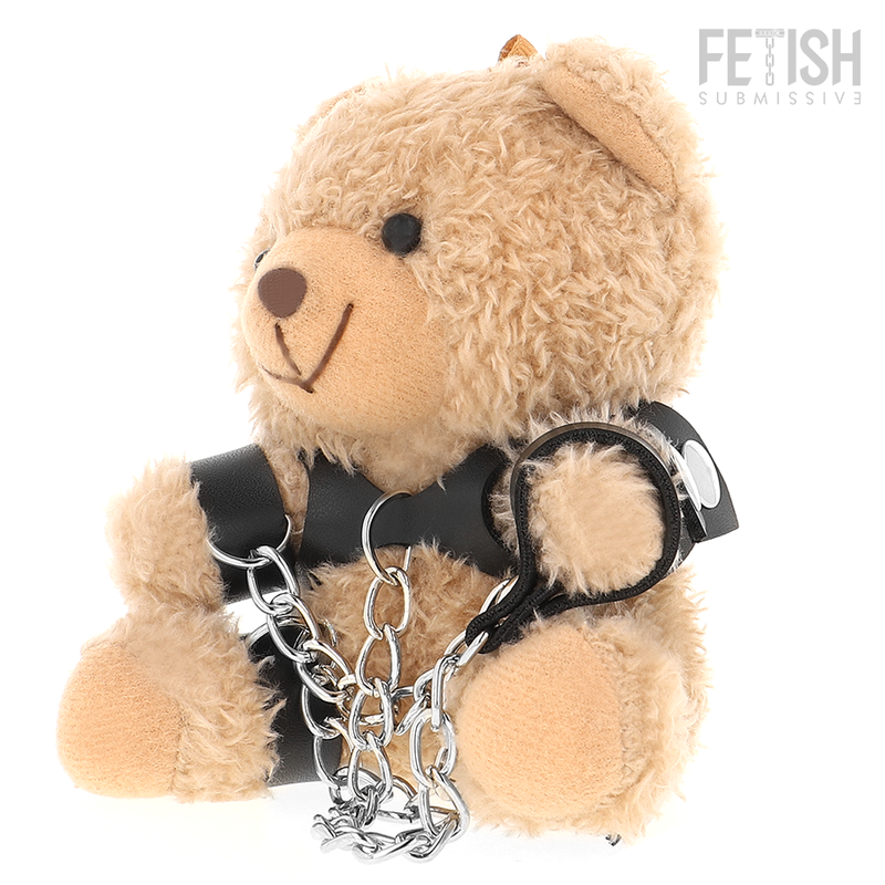Ours en peluche fétichiste Yogi avec menottes — FETISH SUBMISSIVE REBEL TOYS