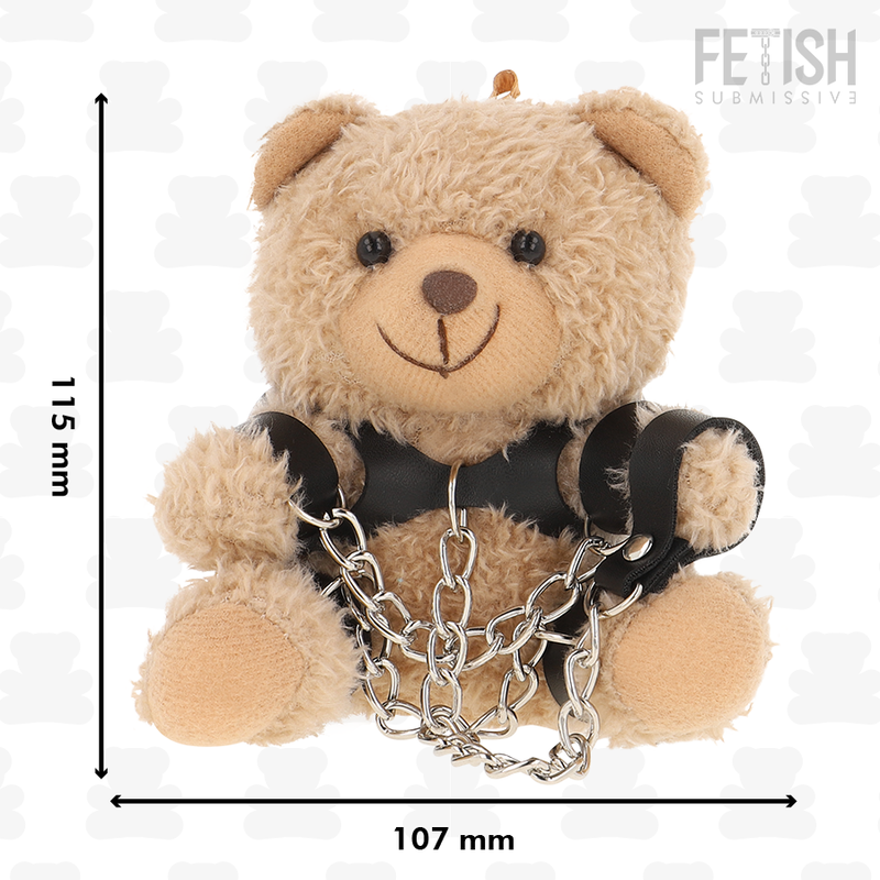 Ours en peluche fétichiste Yogi avec menottes — FETISH SUBMISSIVE REBEL TOYS