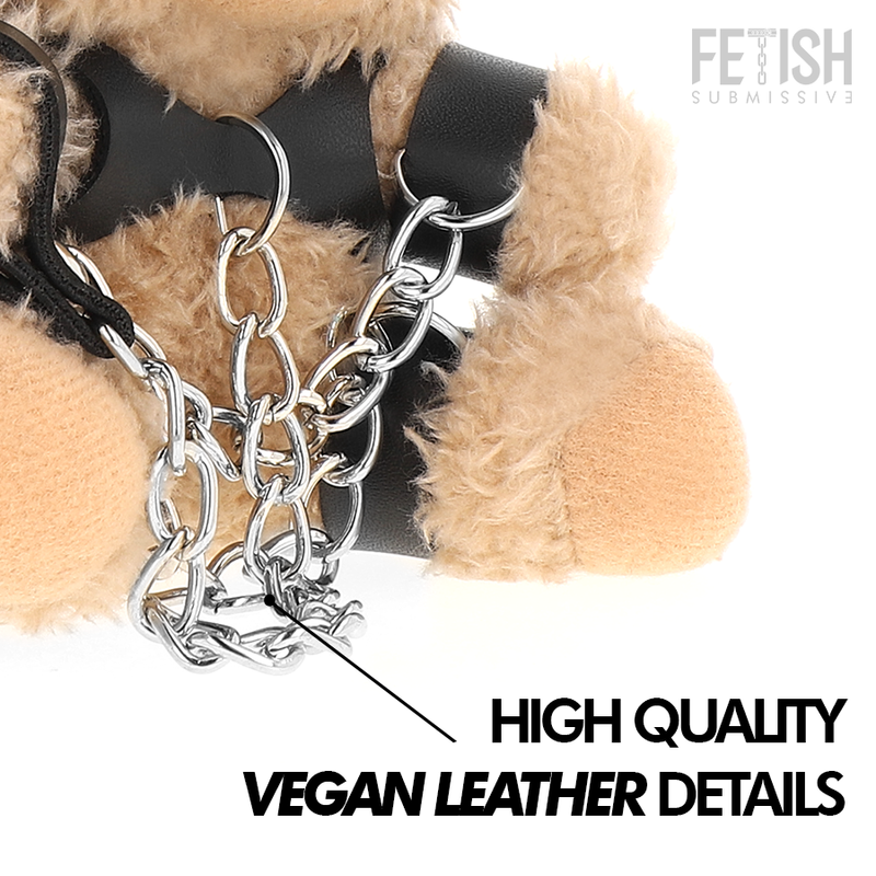 Ours en peluche fétichiste Yogi avec menottes — FETISH SUBMISSIVE REBEL TOYS