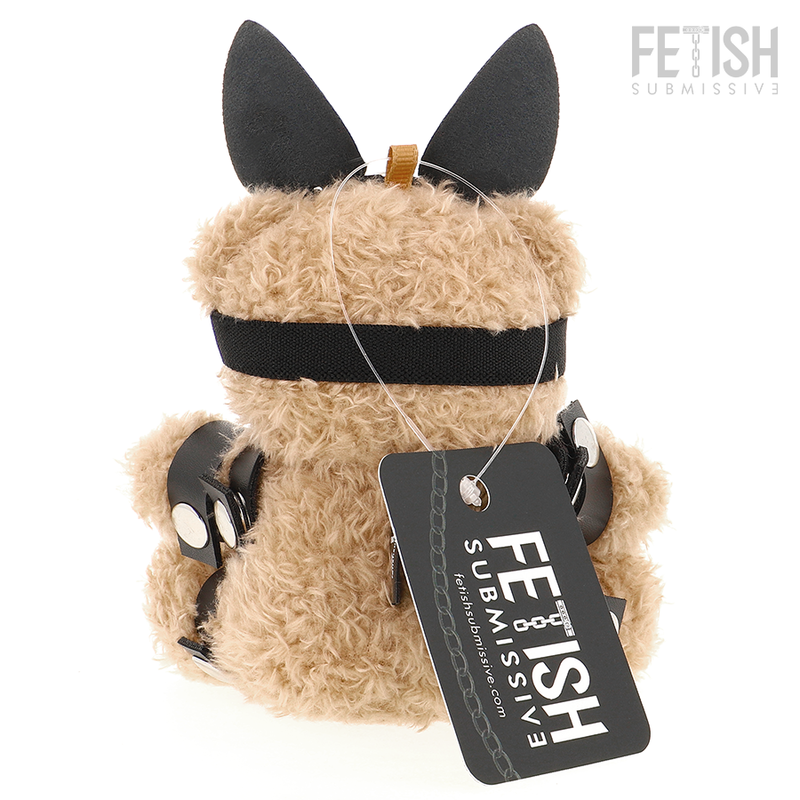 Ourson Mishka au masque lapin et harnais — FETISH SUBMISSIVE REBEL TOYS