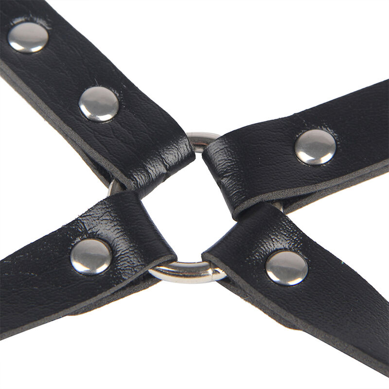 Parure de bondage menottes et ceinture noire — SUBBLIME FETISH