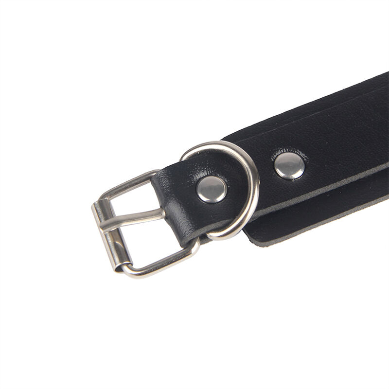 Parure de bondage menottes et ceinture noire — SUBBLIME FETISH