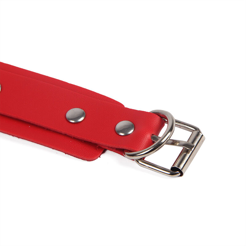 Menottes avec ceinture de bondage rouge — SUBBLIME FETISH