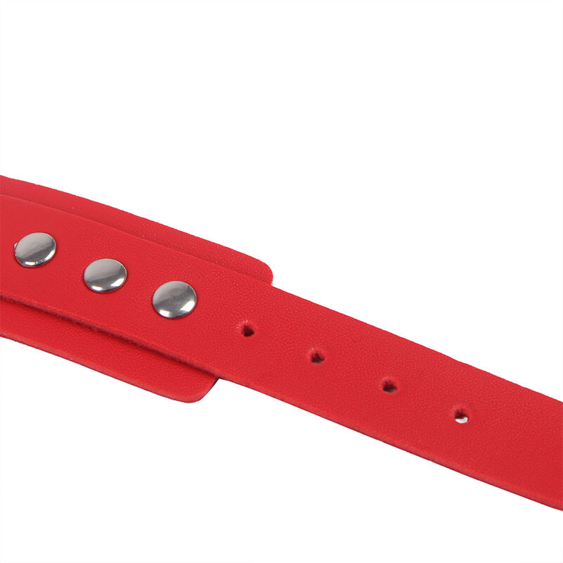 Menottes avec ceinture de bondage rouge — SUBBLIME FETISH