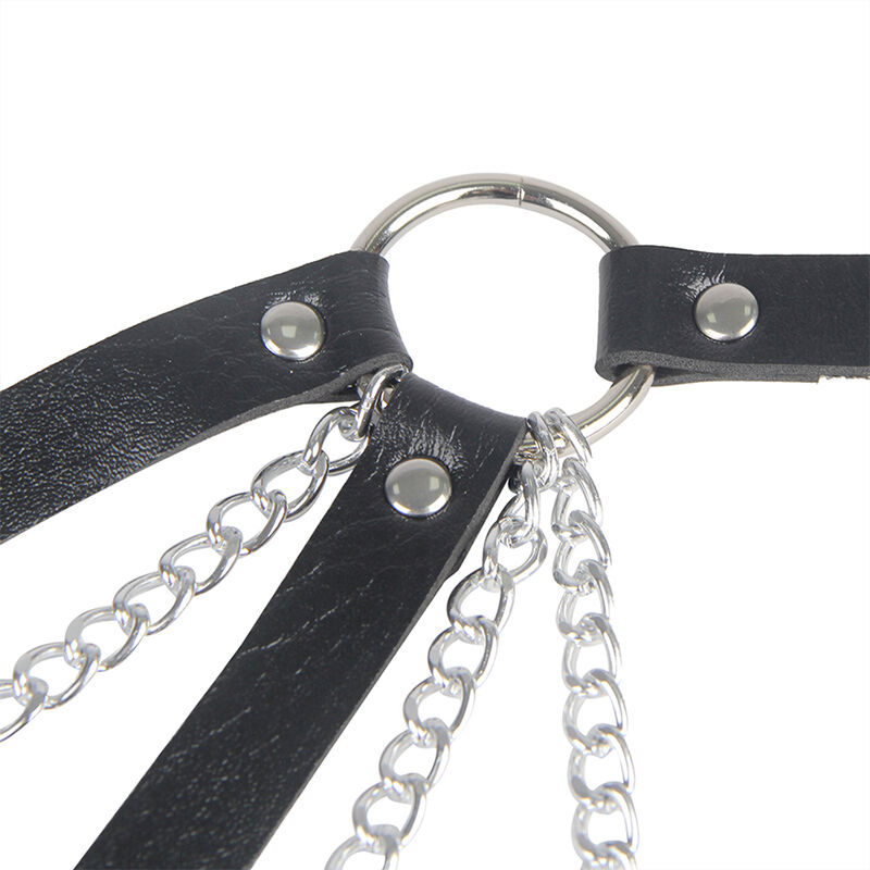 Ceinture de bondage punk à boucle métal noire — SUBBLIME FETISH