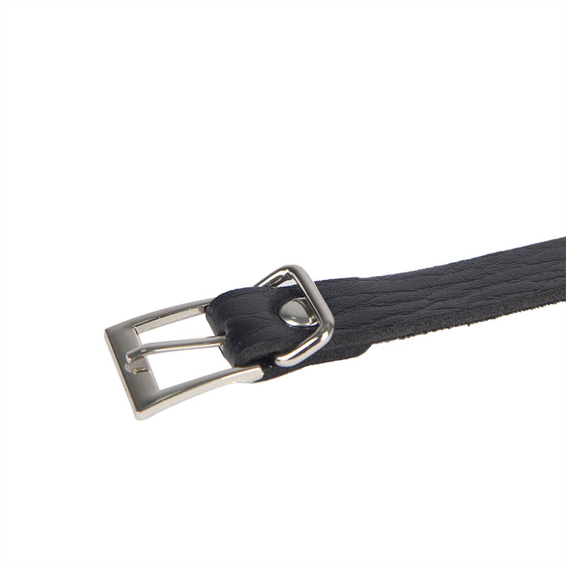 Ceinture de bondage punk à boucle métal noire — SUBBLIME FETISH