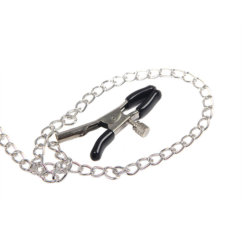 Pinces à seins en cuir noir pour bondage — SUBBLIME FETISH