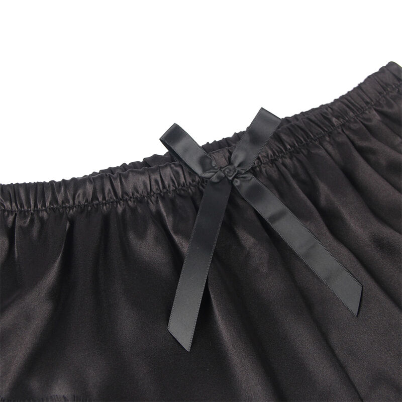 Conjunto de camisola de seda e calças de renda preta — SUBBLIME SETS