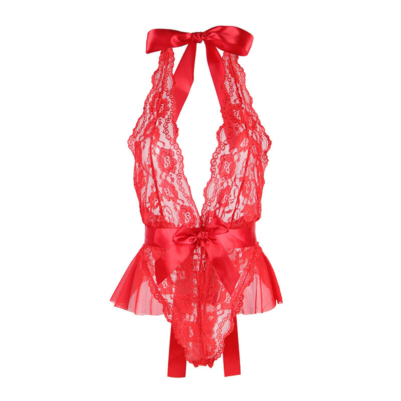 Body sexy con volantes y cinturón rojo — SUBBLIME BODIES
