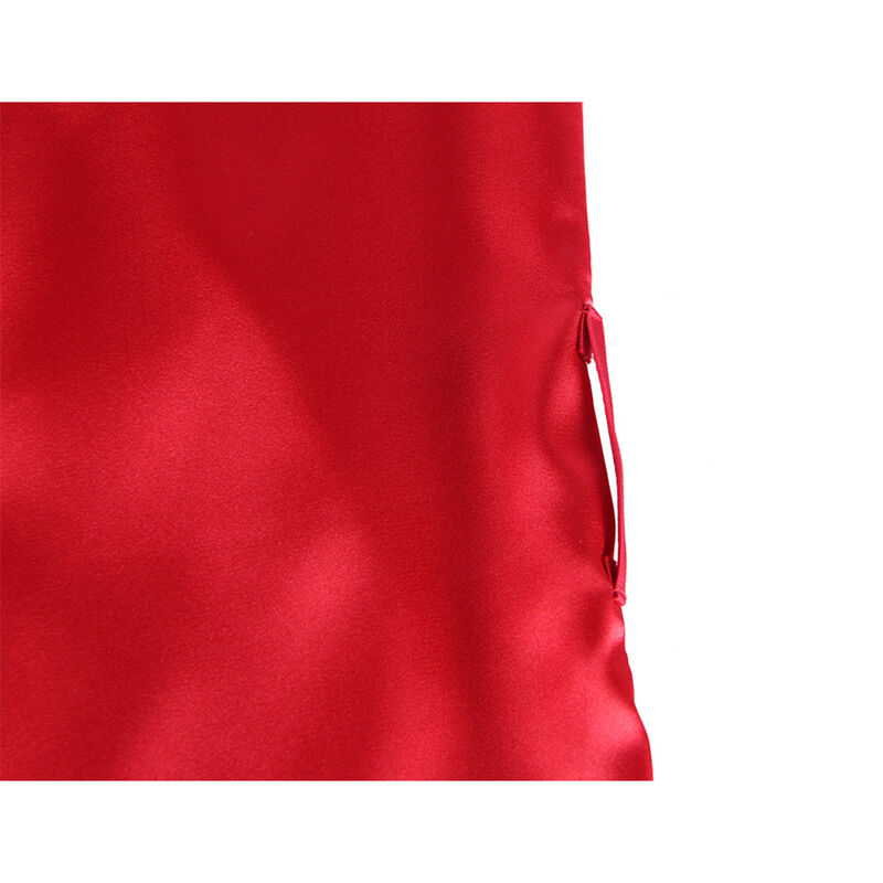 Caraco dos transparent en dentelle et string rouge et noir — SUBBLIME SETS