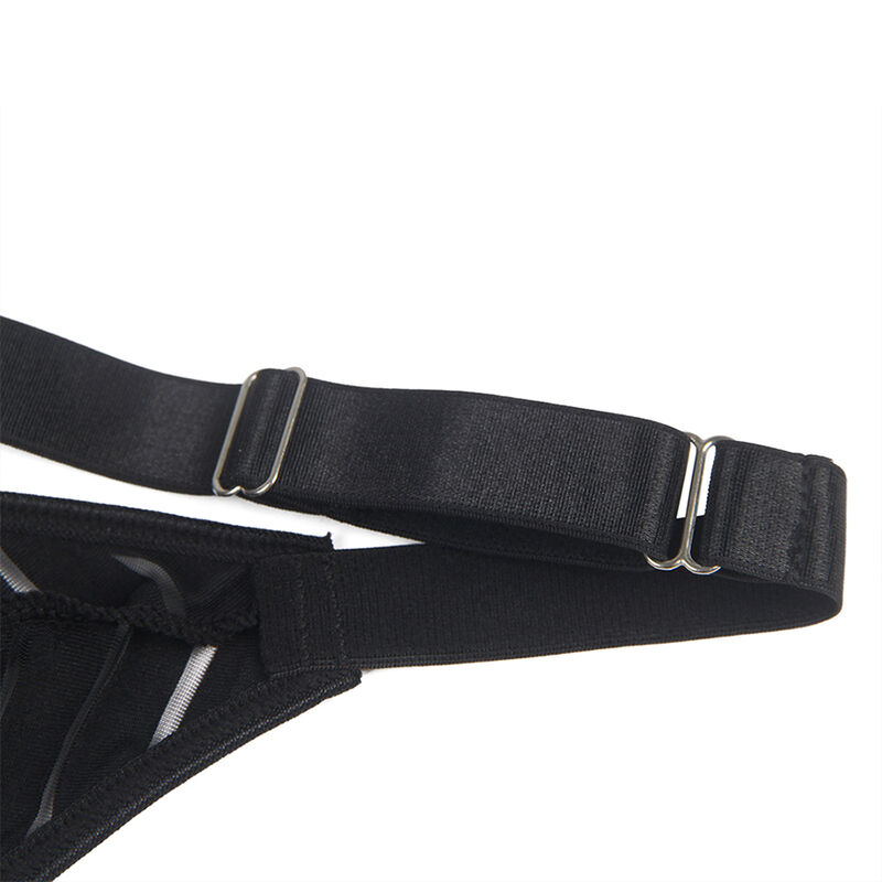 Body avec porte-jarretelles en dentelle noire — SUBBLIME BODYSTOCKINGS