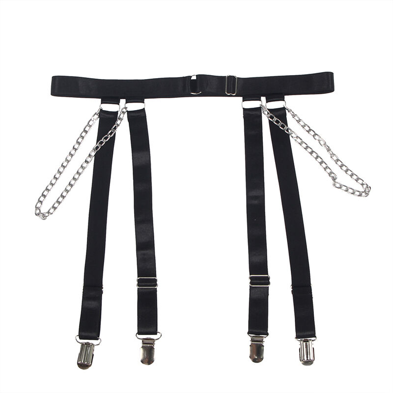 Body avec chaînes et porte-jarretelles noir — SUBBLIME BODIES