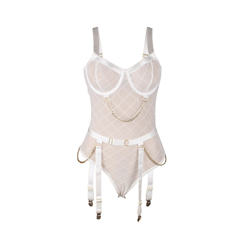 Body en dentelle avec chaînes et porte-jarretelles — SUBBLIME BODIES