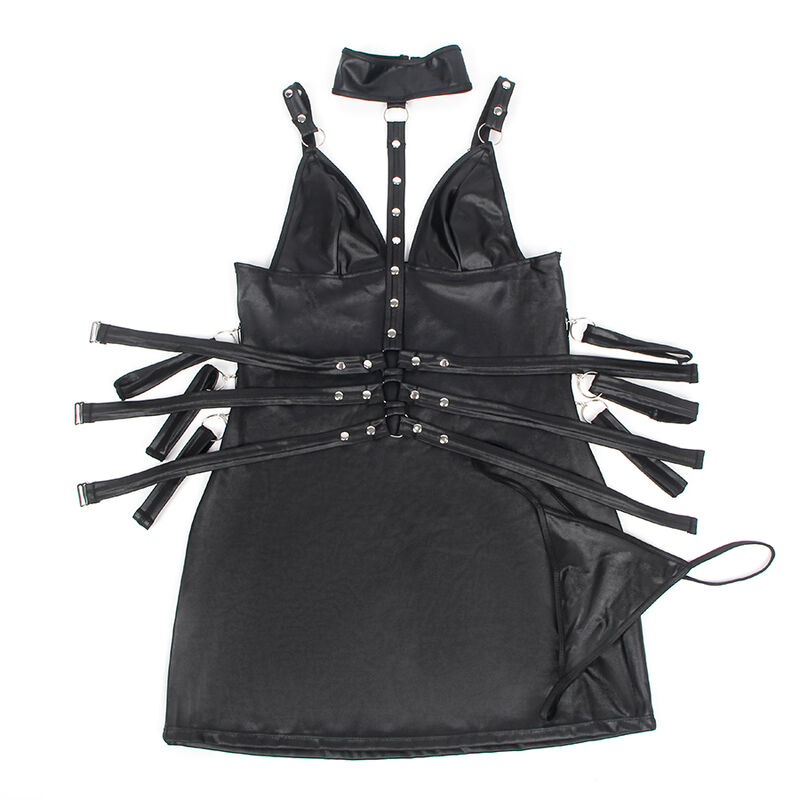 Robe de bondage en cuir noir — SUBBLIME DRESSES