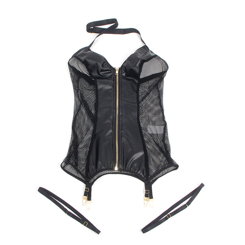 Robe sexy en maille cuir noir — SUBBLIME DRESSES