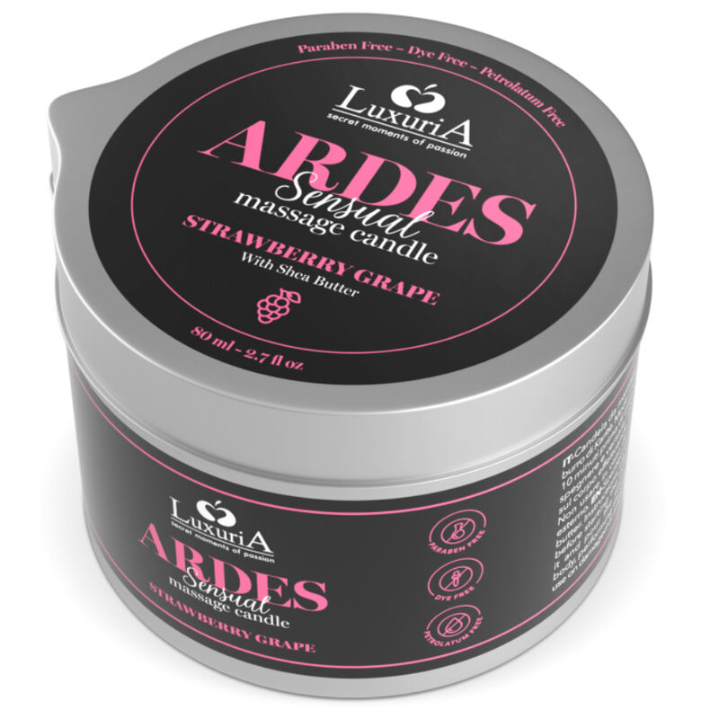 Bougie de massage parfumée aux fruits rouges — INTIMATELINE