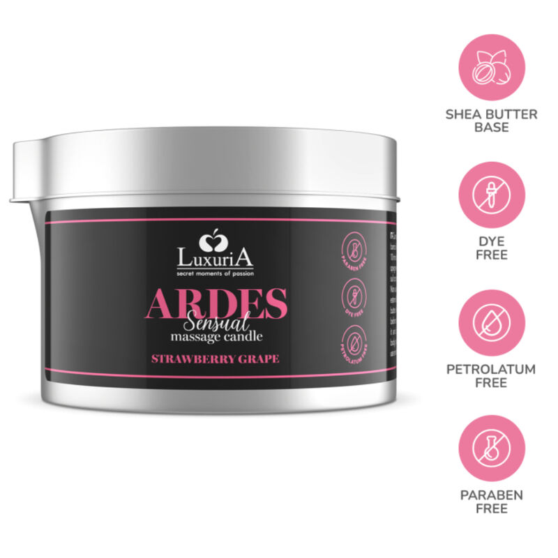 Bougie de massage parfumée aux fruits rouges — INTIMATELINE