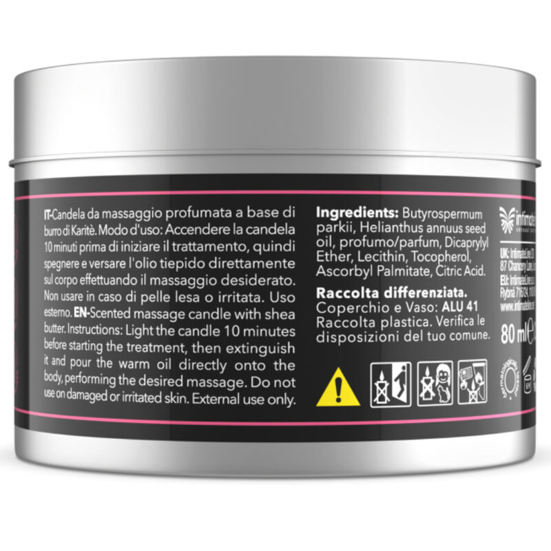 Bougie de massage parfumée aux fruits rouges — INTIMATELINE
