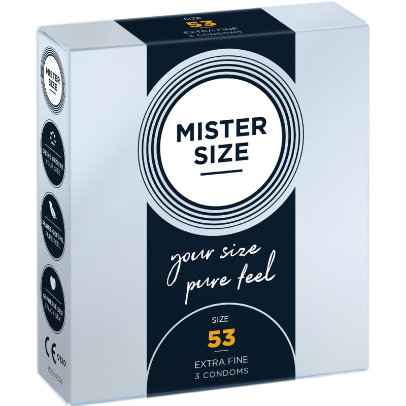 Préservatif taille M 53 mm ultra-mince (lot de 3) — MISTER SIZE