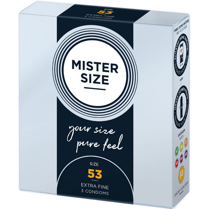 Préservatif taille M 53 mm ultra-mince (lot de 3) — MISTER SIZE