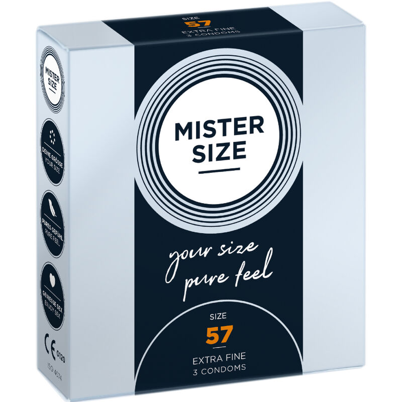 Préservatif taille large 57 mm lot de 3 — MISTER SIZE
