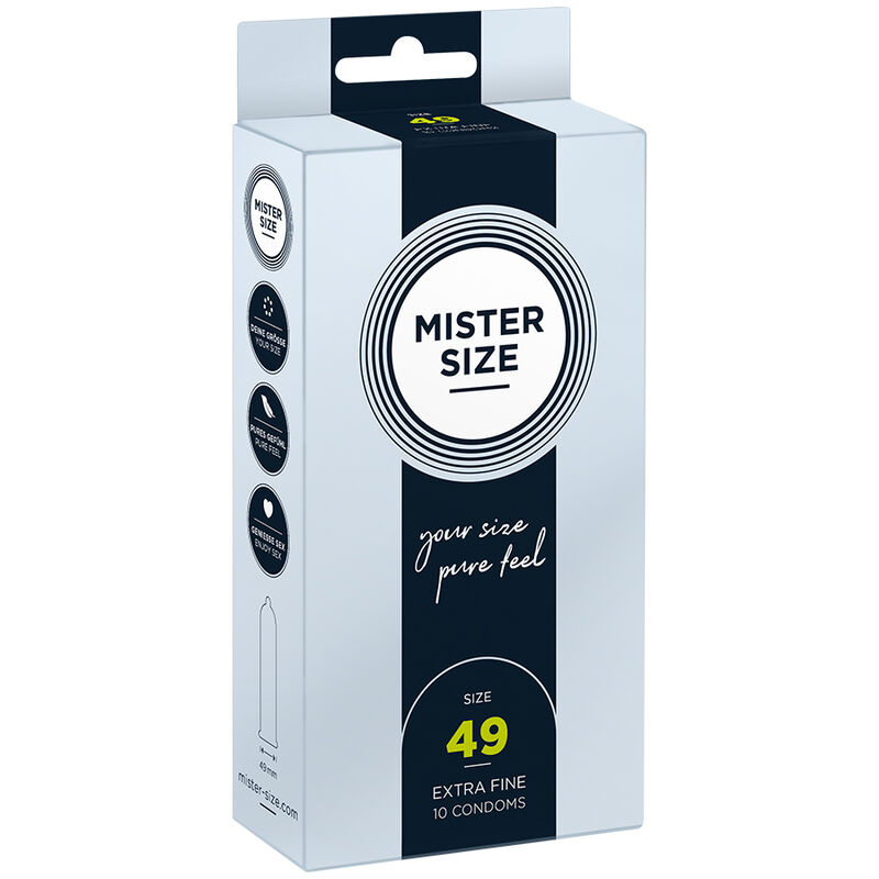 Préservatif taille S 49 mm ultra-mince (10 unités) — MISTER SIZE