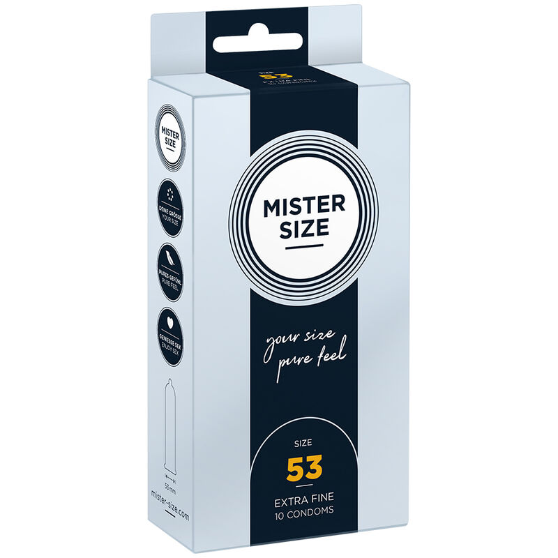 Préservatif taille M 53 mm, lot de 10 — MISTER SIZE