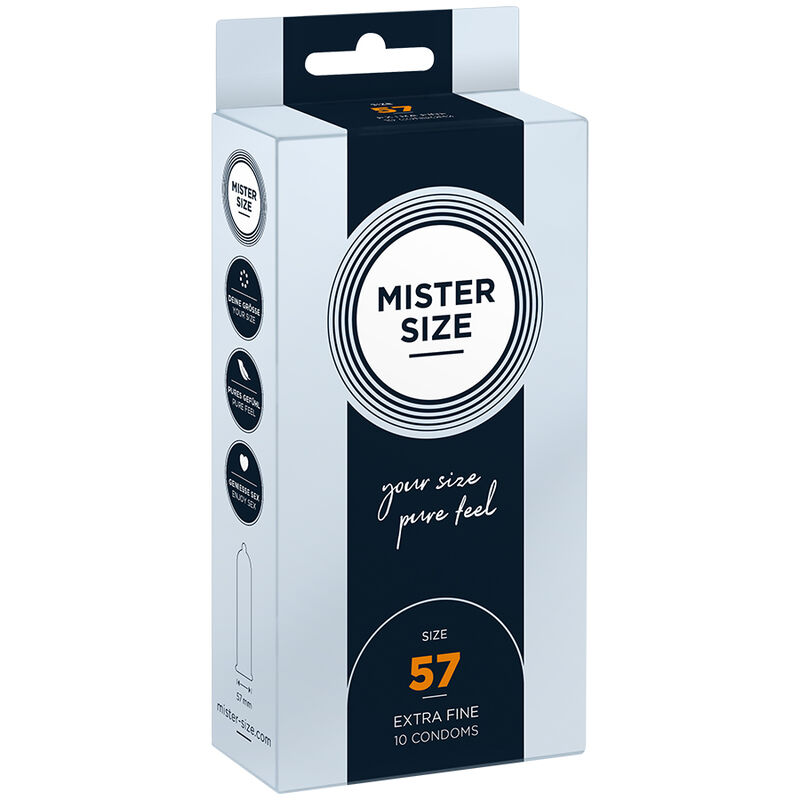 Préservatifs taille large 57 mm, lot de 10 — MISTER SIZE
