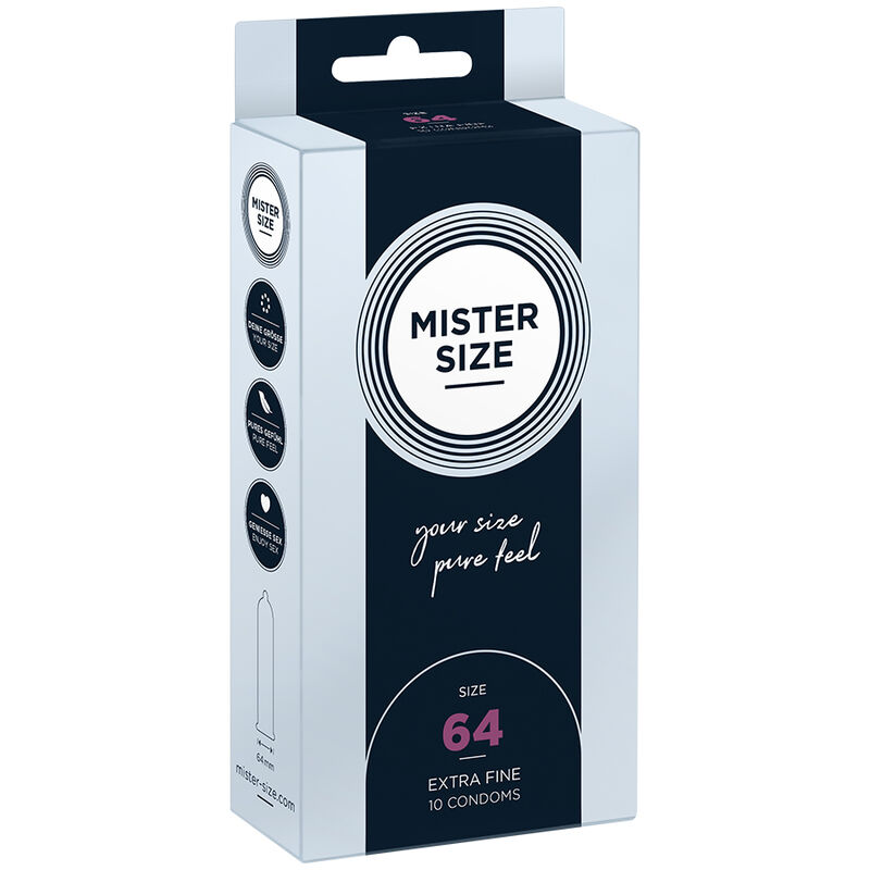 Préservatifs taille XXL 64 mm (10 unités) — MISTER SIZE