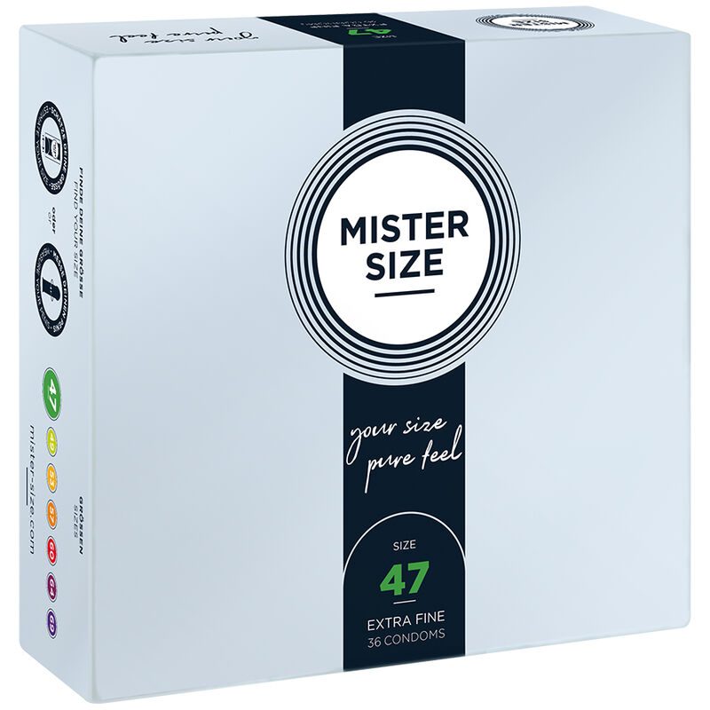Préservatifs taille XS ultra-fins 47 mm (lot de 36) — MISTER SIZE