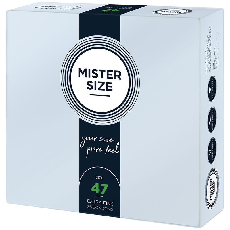 Préservatifs taille XS ultra-fins 47 mm (lot de 36) — MISTER SIZE