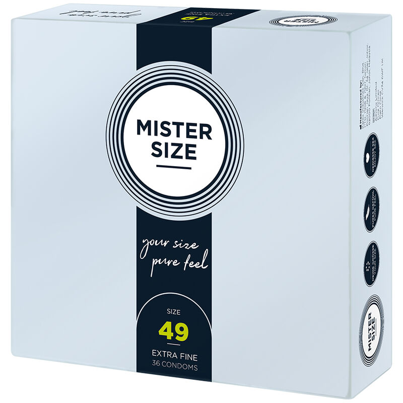 Préservatifs taille fine ajustés lot de 36 — MISTER SIZE