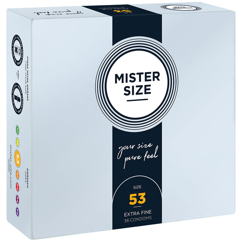Préservatif taille M 53 mm lot de 36 — MISTER SIZE