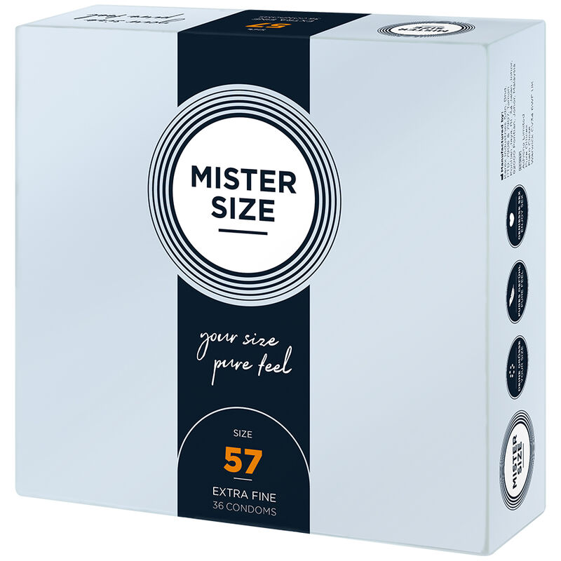 Préservatif taille L 57 mm lot de 36 — MISTER SIZE