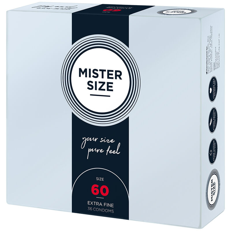 Préservatifs taille XL 60 mm, lot de 36 — MISTER SIZE