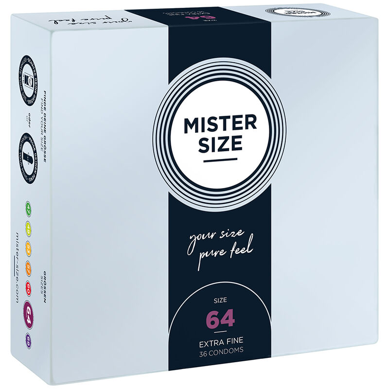 Préservatifs sur-mesure XXL 64 mm, lot de 36 — MISTER SIZE