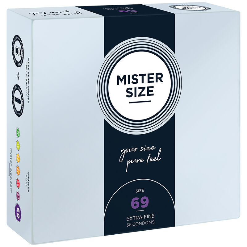 Préservatifs taille extra-large 69 mm (lot de 36) — MISTER SIZE