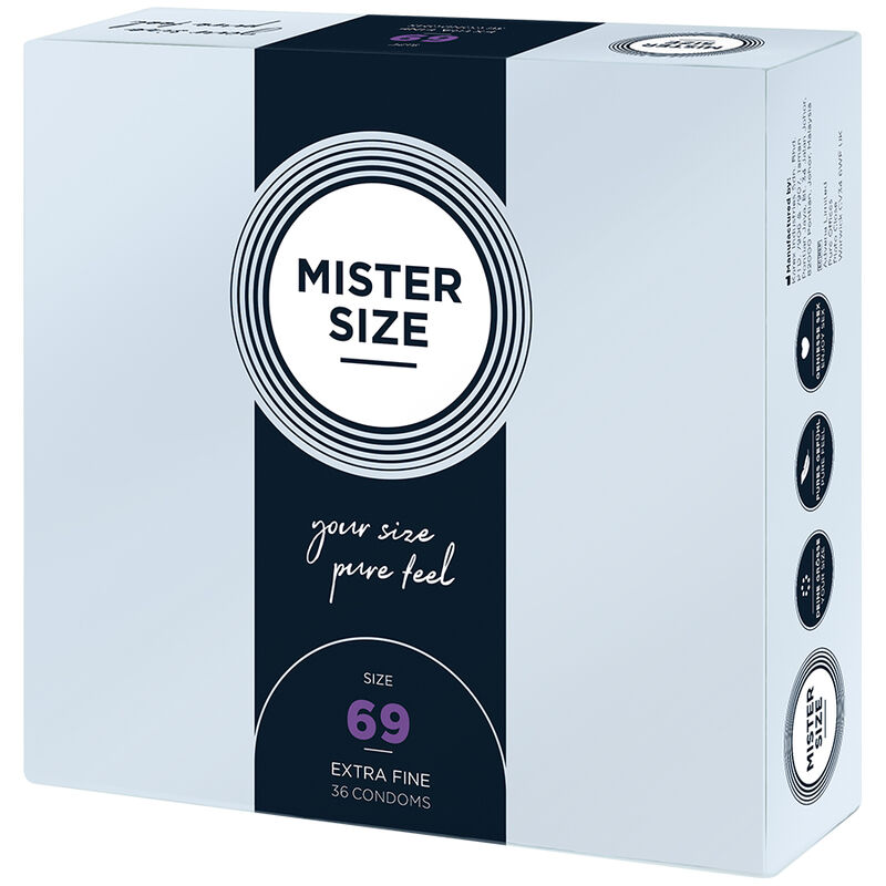 Préservatifs taille extra-large 69 mm (lot de 36) — MISTER SIZE