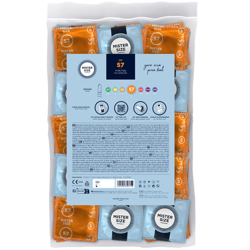 Préservatifs taille L 57 mm (lot de 100) — MISTER SIZE