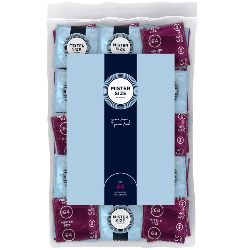 Préservatifs taille XXL ultra-fins 64 mm (lot de 100) — MISTER SIZE