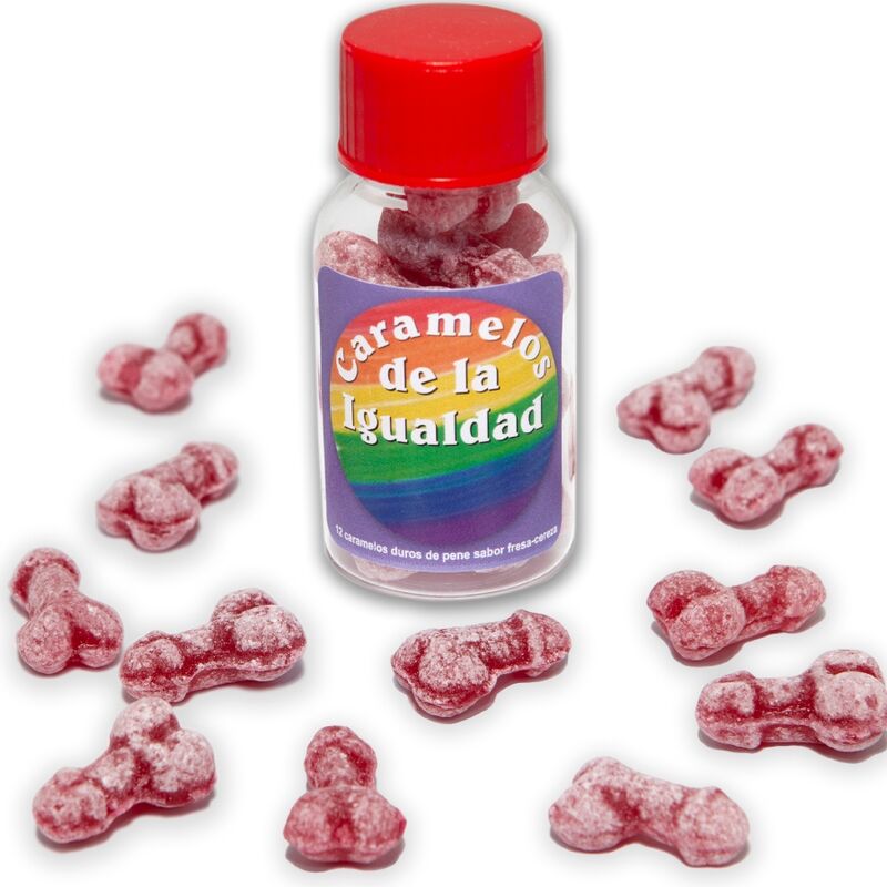 Bonbons coquins en forme de pénis, fraise et cerise — DIABLO PICANTE