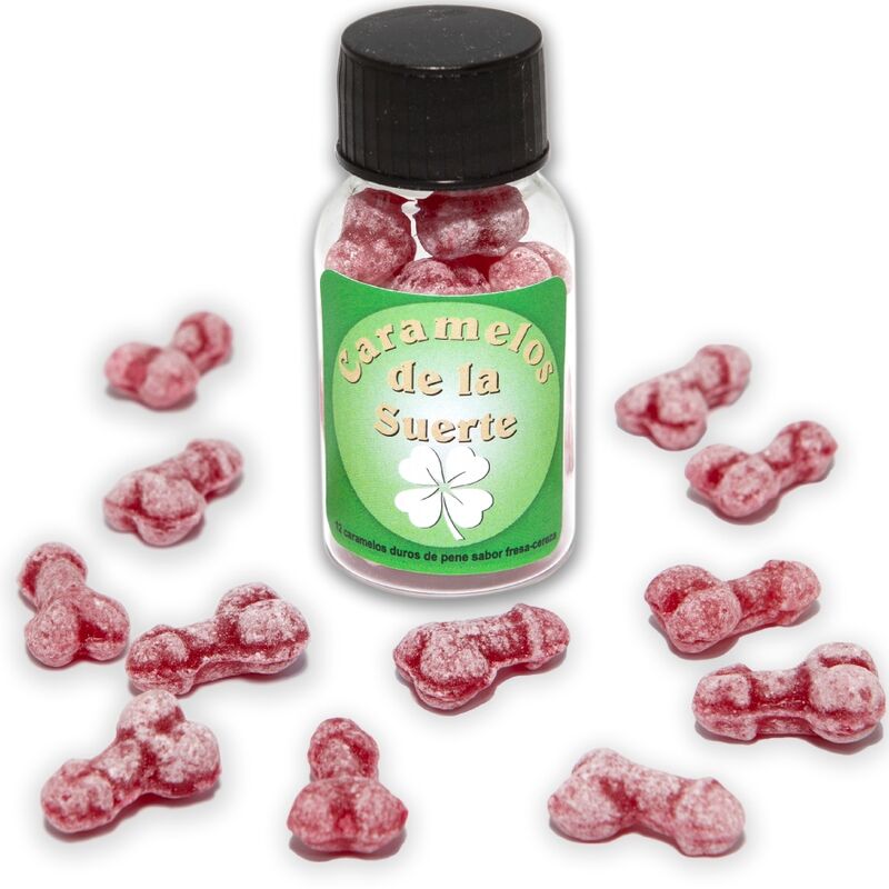 Bonbons porte-bonheur à la forme coquine, fraise-cerise (lot de 12) — DIABLO PICANTE