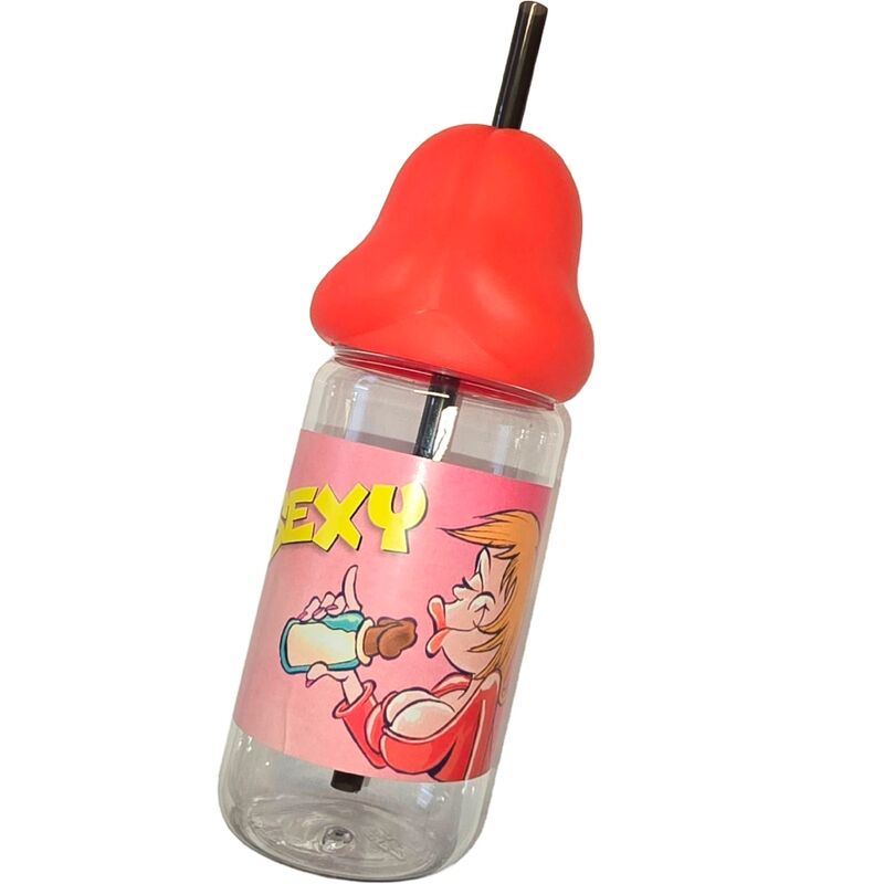 Biberon humour forme pénis rouge 360 ml — DIABLO PICANTE