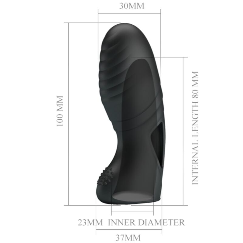Vibrateur digital en silicone noir — PRETTY LOVE